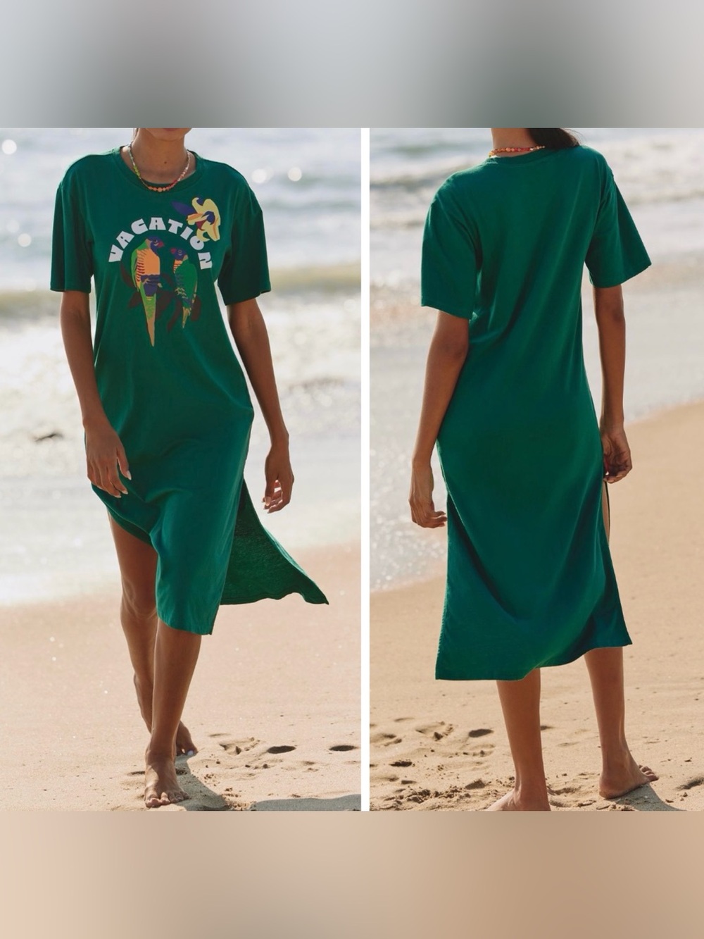 Anthropologie Celandine x Claire Colin Crew-Neck T-Shirt Midi Dress, Size XXS